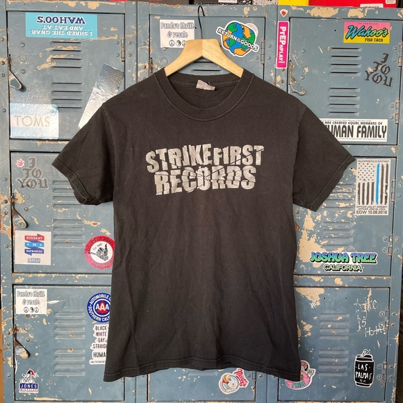 Vintage 90s Strike First Records T-shirt, Hardcore Music T-shirt - Picture 2 of 5